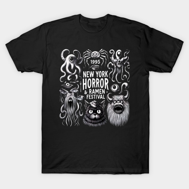 1995 New York Ramen and Horror Festival T-Shirt by Dead Galaxy